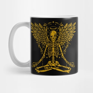 Skeleton Yoga Gold Mug